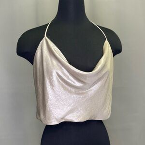 Zara Women's Metallic Halter Top